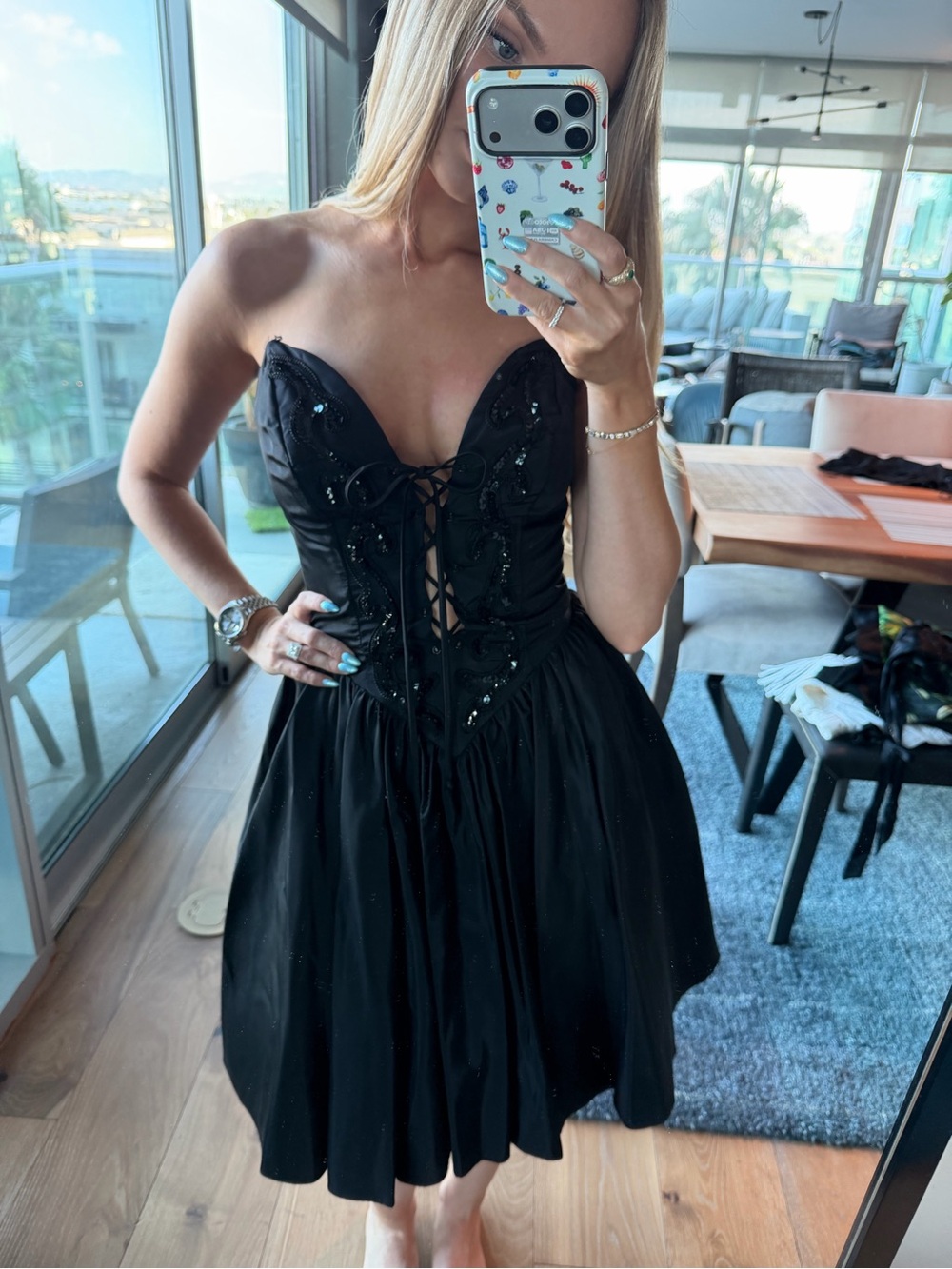 1980s Whimsy Goth Vibe Corset Dress